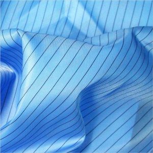 5ミリメートルストライプツイルポリエステル静電気防止織物静電気防止服のための
